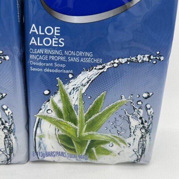Lot of 2 Dial Deodorant Soap Aloe Clean Rinsing Non Drying 8-Bar Package - Picture 2 of 5